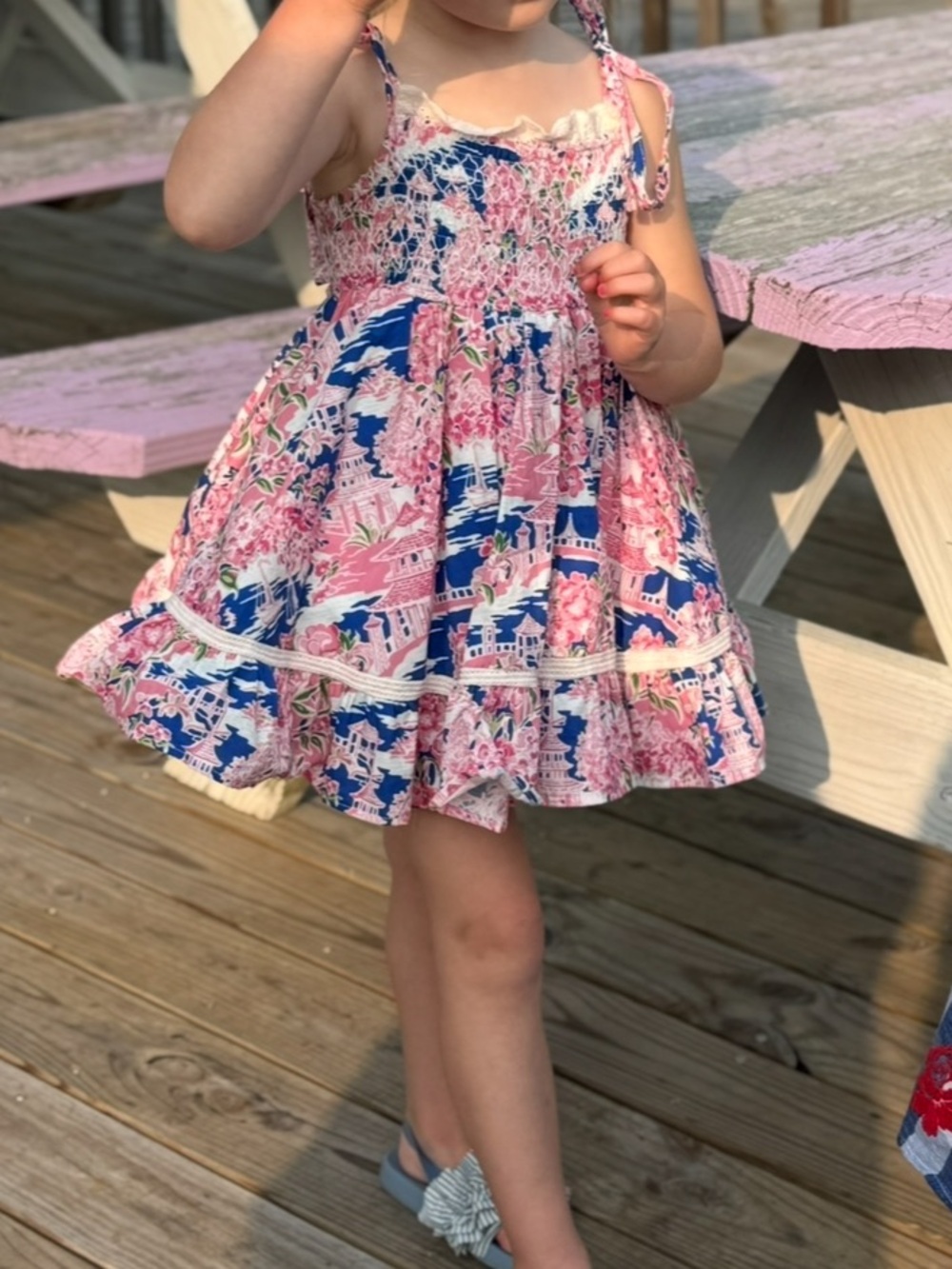 Sweet Honey Clothing smocked dress and bloomers